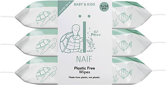 Naif Naï, f Plasticvrije Babydoekjes 3 pak 3x 54 tissues