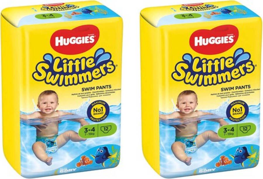 Huggies Little Swimmers Zwembroekjes- 4(7 15kg)24 Stuks(2x12 )
