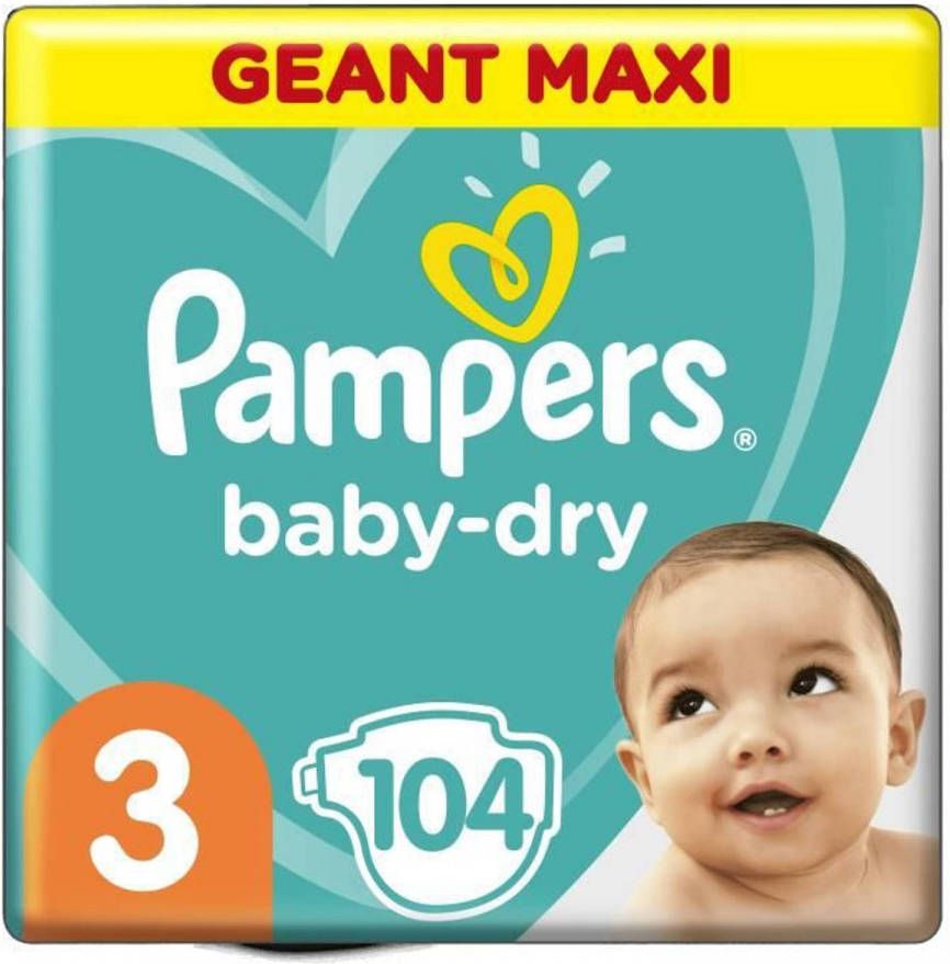 Pampers Baby dry, 104 Luiers