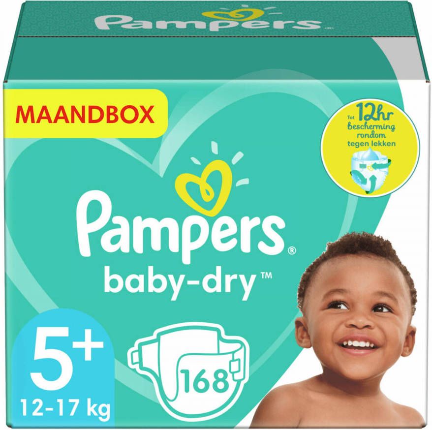 Pampers Baby Dry Maat 5+ Maandbox 168 Luiers