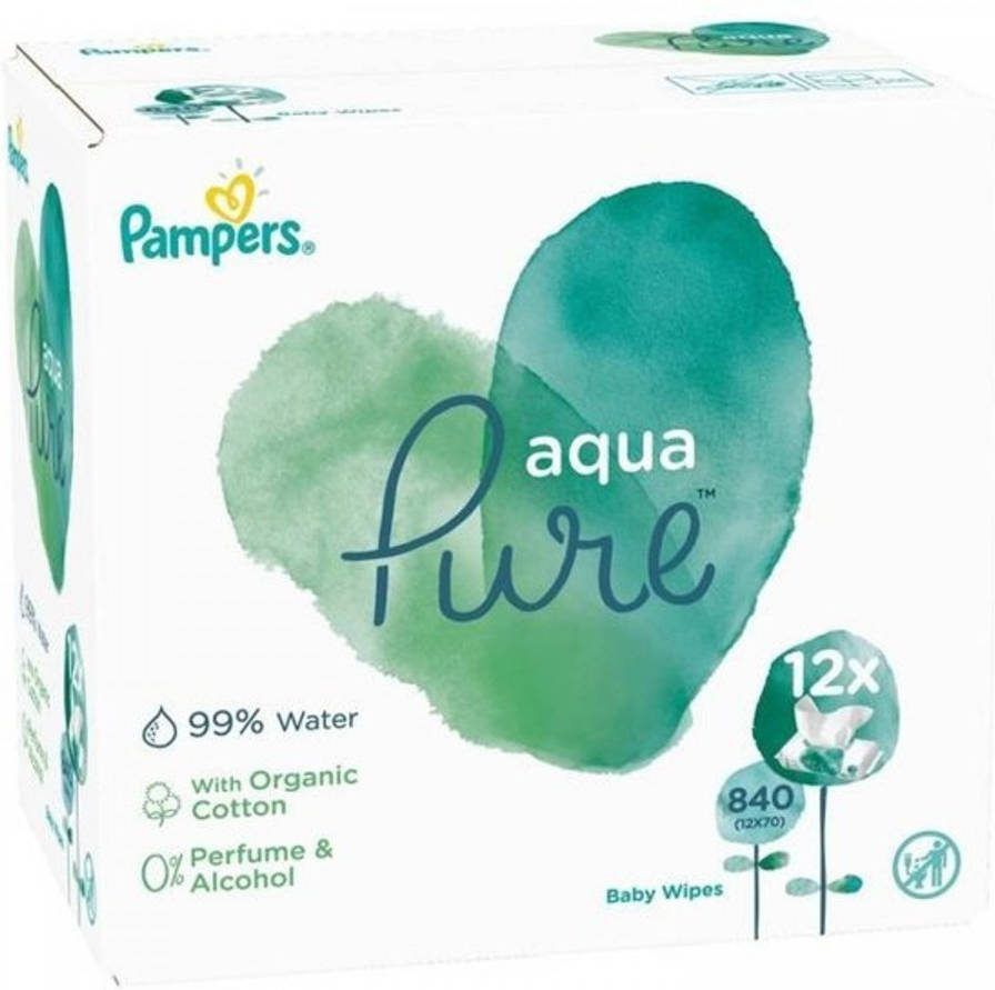 Pampers Billendoekjes Aqua Pure 12x70 Babydoekjes
