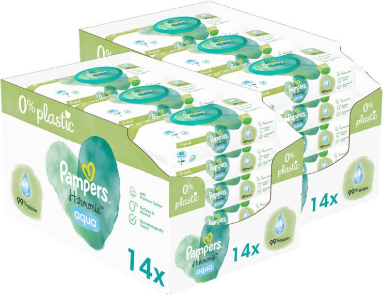 Pampers Harmonie Aqua Billendoekjes 1344 Doekjes 28 X 48