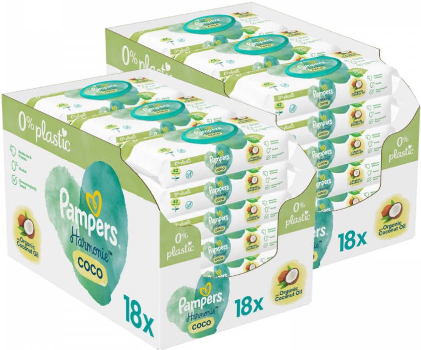 Pampers Harmonie Coco Billendoekjes 1512 Doekjes 36 X 42