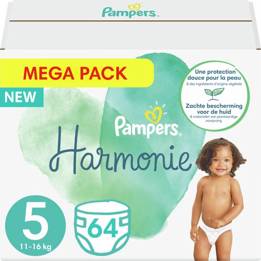 Pampers Harmonie Pure -- Mega Pack 64 Luiers