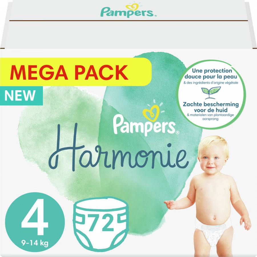 Pampers Harmonie Pure -- Mega Pack 72 Luiers