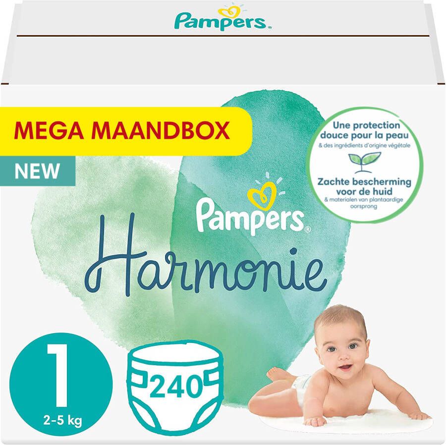 Pampers Harmonie/Pure -- Mega Maandbox 240 Luiers