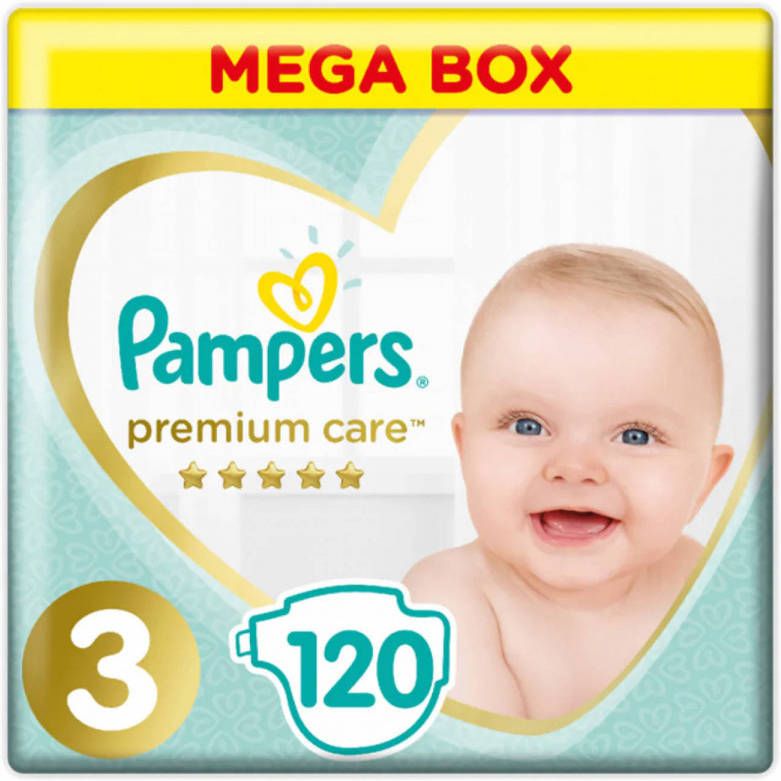 Pampers Premium Care -- Mega Pack 120 Luiers