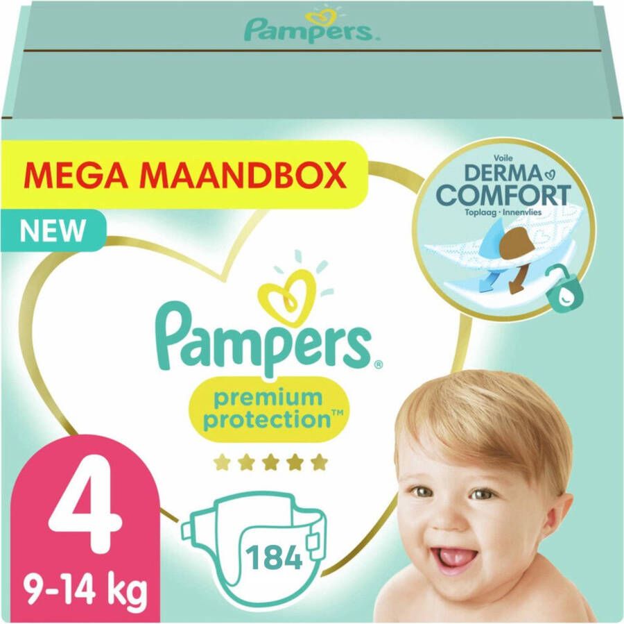 Pampers Premium Protection -( 9 14kg) 184 Luiers Maandbox