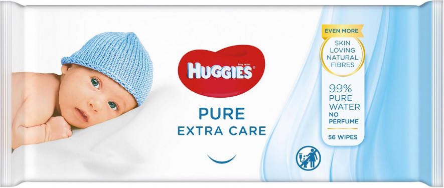 Huggies Billendoekjes Pure Extra Care 99% Water 56 doekjes online kopen