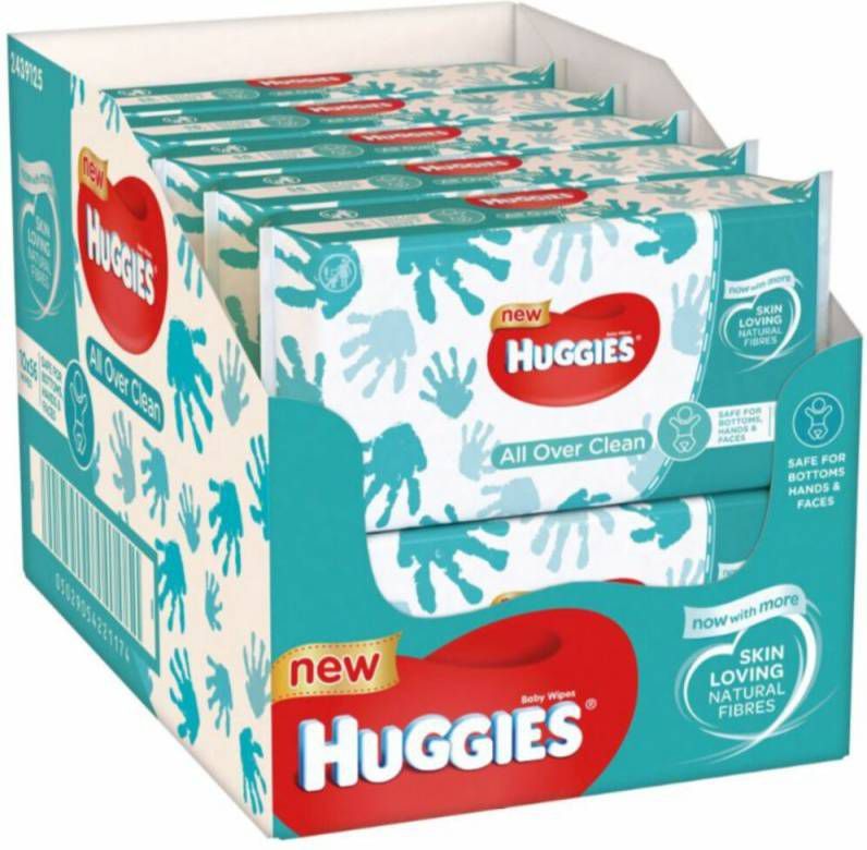 Huggies Billendoekjes All Over Clean Voordeelpak 10 x 56 Doekjes