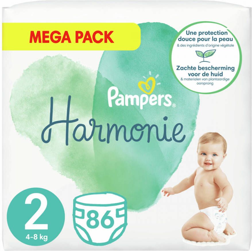 Pampers Harmonie Megapack Maat 2 (4-8kg) 172 luiers