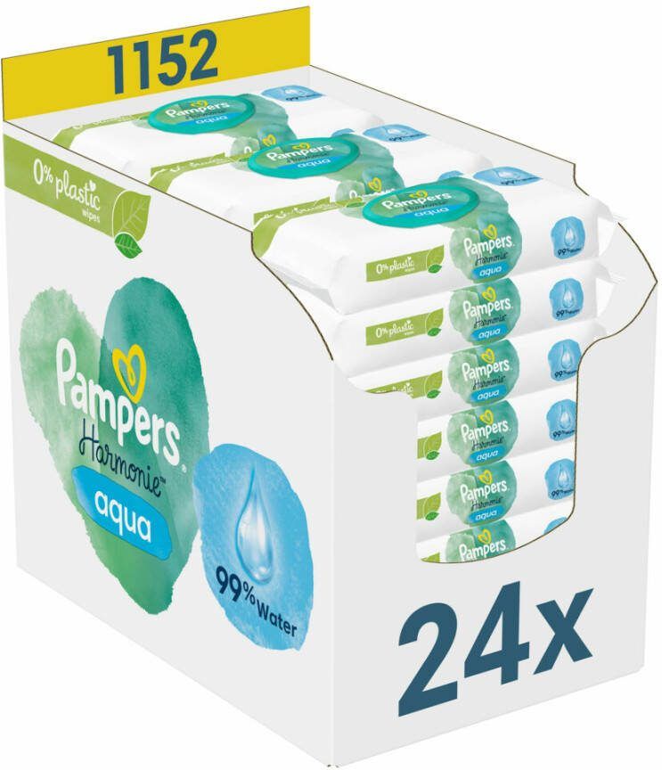 Pampers Natte doekjes Harmonie Aqua, 1.152 doekjes(24 x 48 stuks )