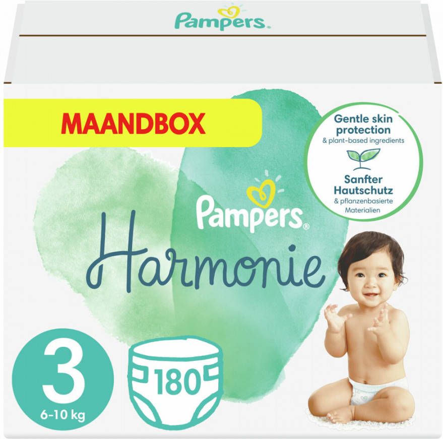 Pampers Harmonie Midi 6 10 kg maandbox 180 luiers