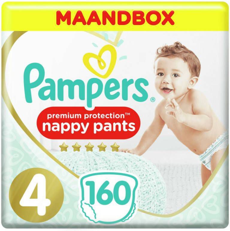 Pampers Premium Protection Pants maandbox maat 4 (9kg-15 kg) 160 luierbroekjes 