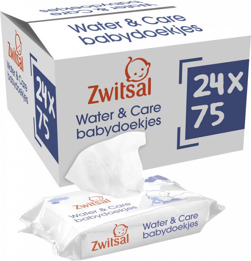 Zwitsal Water&amp, Care Babydoekjes 24 x 75 doekjes
