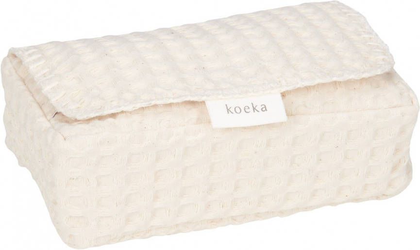 KOEKA Hoes Voor Babydoekjes Wafel Antwerp natural