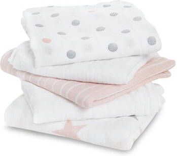 ADEN Babydoekjes pop roze pak van