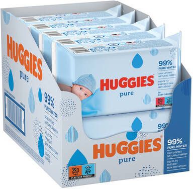 Huggies Pure 99% Water Billendoekjes Voordeelverpakking 560 Doekjes