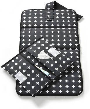 KipKep Napper combi verschonings-set (matje + etui) zwart/wit