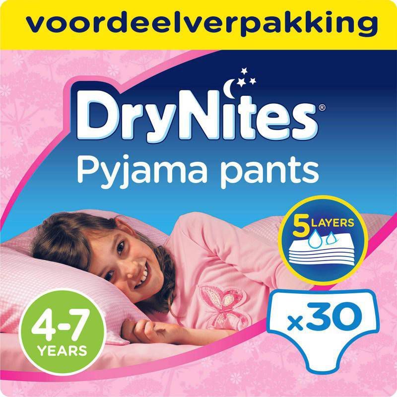 Huggies DryNites Pyjama Pants Girl 4 7 Years(17 30kgs)3 pakken online kopen