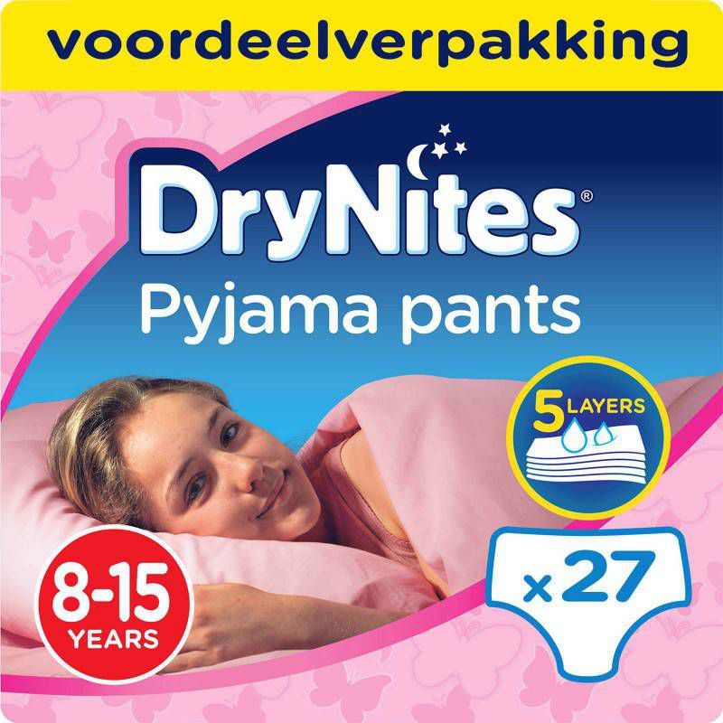 Huggies DryNites Pyjama Pants Girl 8 15 Years(27 57kgs)3 pakken online kopen
