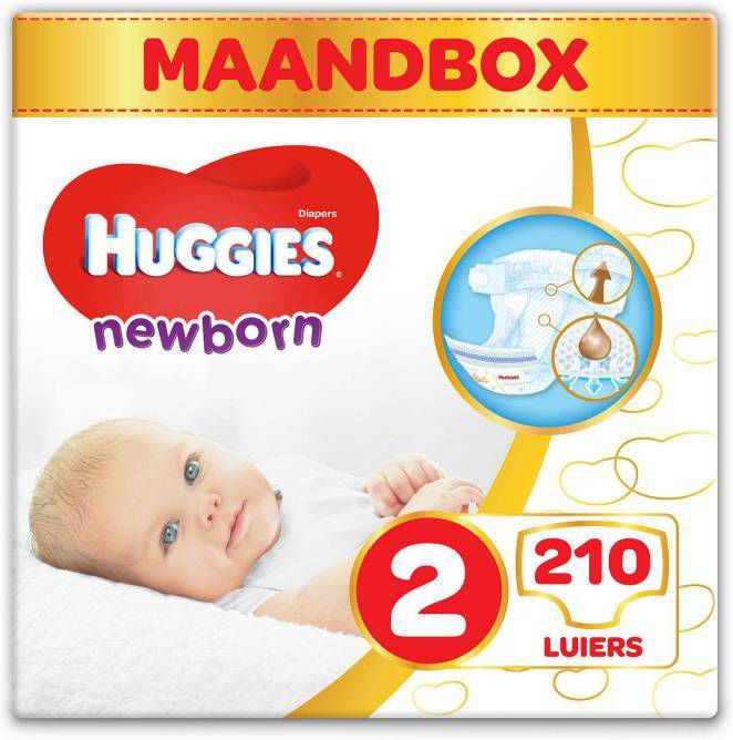 Huggies Newborn Babyluiers voor pasgeborenen Maat 2 210 stuks online kopen