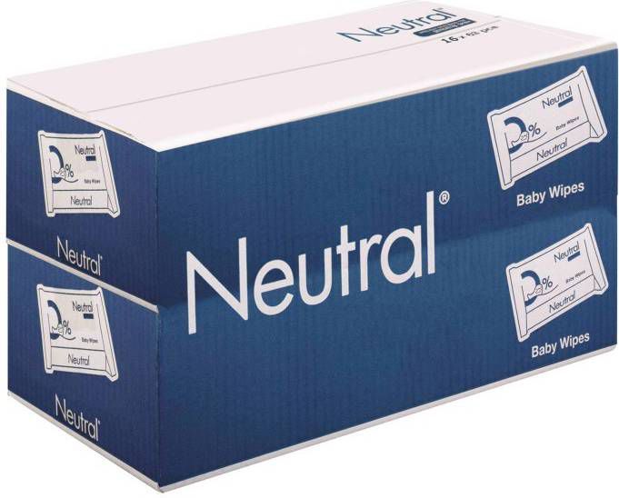 Neutral Baby Billendoekjes Parfumvrij 16 X 63 Stuks Voordeelverpakking